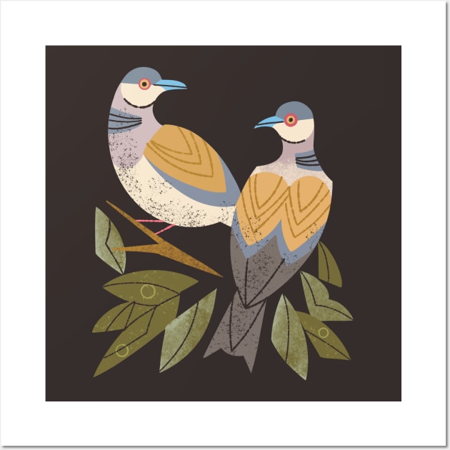 Two Turtle Doves Wall Art by Renea L Thull